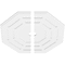 Ekena Millwork Westin Architectural Grade PVC Contemporary Ceiling Medallion, Two Piece, 40"OD x 3"ID x 16"C x 1"P CMP40WN2-03000 - alternate 3